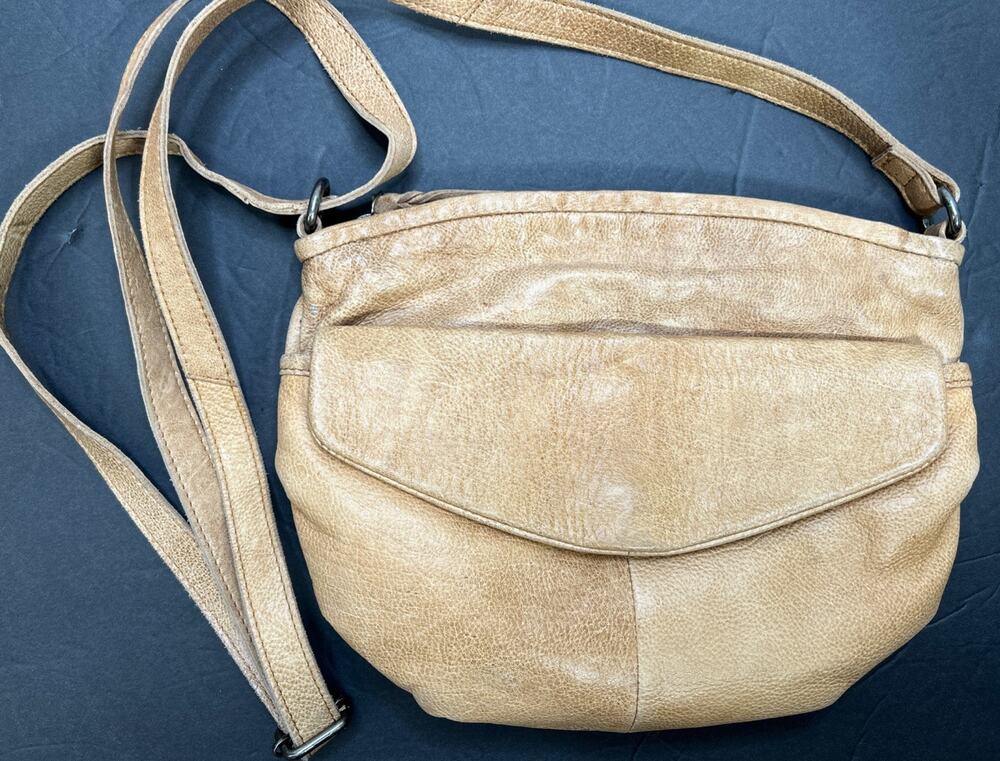 Latico NJ USA Malta Leather Crossbody Handbag Brown / Cognac Small Soft Leather